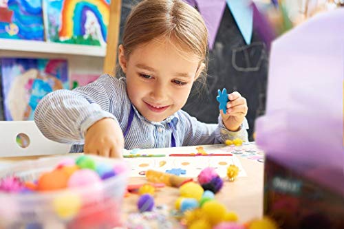 Olly Kids Arts and Crafts Supplies Set- 1000+ Pieces Giftable Craft Box for Kids: DIY Craft Supplies for Toddlers, School Project, and Homeschool - color: Purple