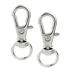 50 pcs Swivel Clasps Lanyard Snap Hook,cnomg Metal Swivel Lanyard Snap Hook Lobster Claw Clasp(Sliver) - color: Sliver, size: 1.2 inches