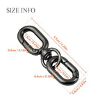 2 PCS Swivel Lobster Claw Clasp, Metal Snap Hooks, Double Opening Key Chain Clip for Bag Car Keychain Making Purse Straps - color: Gun Black