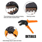 Hilitchi Professional Pin Crimping Tool 2.54mm 3.96mm 28-18awg 0.1-1.0mm² for Terminals with Wire-electrode Cutting Die Insulated Terminal Crimper/Stripper/Cutter Tool