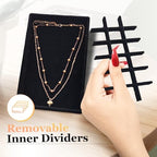 Velvet Jewelry Organizers and Storage Tray – 5 PC Protect and Display Your Jewelry with Style – Stackable, Durable, and Ideal for Drawers and Vanity Tables