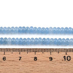 1 Strand Natural White Jade Rondelle Beads Strands Dyed Gemstone Beads Spacers for Jewelry Making Bracelets Necklace DIY Crafts 4.5x2.5~3mm 14.5" About 142~148pcs/strand Light Sky Blue - color: Light Sky Blue
