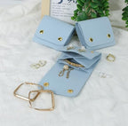 3Pcs Microfiber Jewerly Rolls Small Jewelry Bags for Jewelry Gift Bags Jewelry Organizer Pouch with Double Snap Button for Jewelry Travel Jewelry Pouch, 3"x3"(Light Blue) - color: Light Blue
