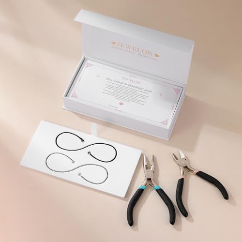 Mother’s Day Gift – Permanent Bracelet Kit with Love Vow Card, 316L Stainless Steel Chain & 925 Silver Heart Clasp, Handcrafted, Ideal for Anniversary & Romantic Date Night - color: Silver + Black