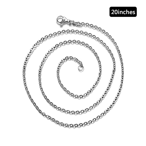 30 Pack Necklace Chains 2mm Stainless Steel Link Cable Chain Necklace Bulk for DIY Jewelry Making Supplies (20 Inches) - color: 20 Inches