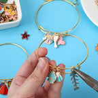 SANNIX 110Pcs 55 Pairs Spring Summer Charms for Jewelry Making, Assorted Gold Enamel Charms for Bracelet Necklace Earrings Jewelry Making and Crafting - style: Spring Summer Style