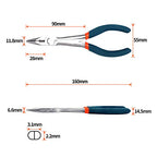 SPEEDWOX Long Nose Pliers Long Reach 6 Inch Mini Wire Cutter Side Cutting Fine Pliers for Hard to Reach Confined Areas Serrated Jaws High Leverage Reduce Efforts Jewelry Making Tools - style: Long Nose Pliers