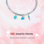 S925 Bead Dangle Charms for Bracelets Necklaces, Compatible with Pandora, Jewelry Making - style: Blue Whale Fishbone Conch Charms