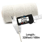 Anvin Cotton Twine - Natural Jute Packing & Wrapping Twines (Black, White) - 984 Feet, 10 Ply, 2mm Thick - Ideal for Bakers, Butchers, Arts & Crafts, Gardening - Pack of 3 - color: Black & White & Jute