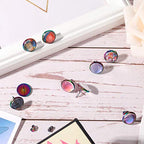 200 Pieces Stud Earring Kit, Including 50 Pieces 12 mm Stainless Steel Blank Stud 50 Rubber Back, 50 Pieces 12 mm Clear Glass Cabochons 50 Stainless Steel Earring Back for DIY Making (Mixed Color) - color: Mixed Color