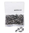 Shapenty Small Metal Alloy Lobster Claw Clasps Clip DIY Necklace Jewelry Finding Making Accessories Fastener Hook, 12mmx6mm, 100PCS (Gun-Black) - color: Gun-Black