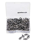 Shapenty Small Metal Alloy Lobster Claw Clasps Clip DIY Necklace Jewelry Finding Making Accessories Fastener Hook, 12mmx6mm, 100PCS (Gun-Black) - color: Gun-Black