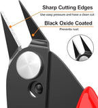 BOENFU Precision Wire Cutter Zip Tie Cutters Flush Cutters Nippers Small Side Cutting Pliers for 3d Print, Plastic Models, Jewelry, Electronics, Red, 1-Pack - color: Red ( 1 Pack )