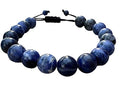 GAF TREASURES Grade A ++ Gemstone Round Bead Adjustable Bracelet 10mm, Genuine Crystal Bead Bracelet, Gift for Men & Women - color: Sodalite