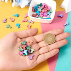 50 Pcs Shell Cross Beads Natural Freshwater Shell Beads Colorful Crucifix Spacer Bead Easter Charms for DIY Necklace Bracelet Earring Jewelry Making - color: Shell-Colorful