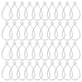 Oubaka 50pcs Open Bezel Pendants Open Back Frame Pendant Hollow Frame Pendants Open Bezels Geometric Pressed Flower Frame for Resin Casting,Jewelry Making,DIY Crafts(White K,Teardrop) - color: White K;Teardrop