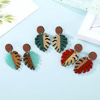 Wood Earring Posts,160Pcs Wooden Stud Earrings Posts with Loop for Jewelry Making Wood Stud Earring Findings Earring Pin Stud Bulk with Butterfly Earring Backs for DIY Earrings Making Supplies Kit - color: Round-160Pcs