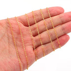 BEADIA 18K Gold Plated O Chains 1.5mm 2 Meters for Jewelry Making Findings - color: O Chain, size: 1.5mm