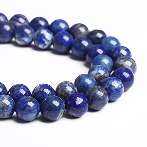 10MM 36PCS Natural Stone Blue Lapis Lazuli A Grade Gemstone Beads for Jewelry Making DIY Bracelet Crystal 1 Strand - color: Blue Lapis Lazuli, size: 10mm