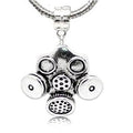Sexy Sparkles Gas Mask Dangle Charm Spacer Bead Stopper for European Bracelets