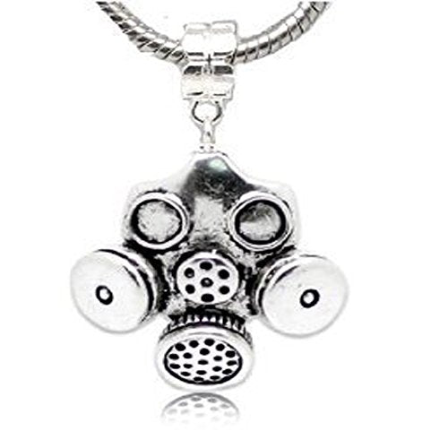 Sexy Sparkles Gas Mask Dangle Charm Spacer Bead Stopper for European Bracelets