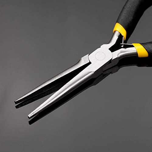 SPEEDWOX Needle Nose Pliers Wire Looping Pliers 6 Inches Mini Pliers with Anti-slip Handles Smooth Tapered Jaws for Hard to Reach Narrow Areas for Jewelry Making Repairing Beading Work Hobby - size: Needle Nose Pliers