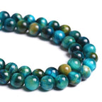 10mm 36PCS Peacock Blue Tiger Eye Stone Beads Natural Crystal Spacer Loose Beads for Jewelry Making DIY Bracelet Semi Precious 1 Strand 15 inches - color: Blue Tiger Eye, size: 10mm