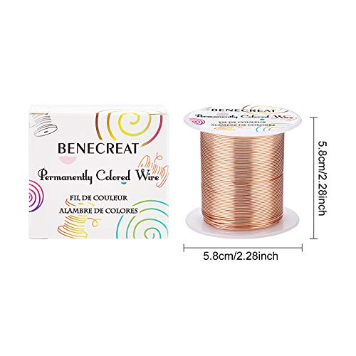 BENECREAT 20 Gauge 32 Yards Jewelry Beading Wire Tarnish Resistant Copper Wire for Beading Wrapping and Other Jewelry Craft Making - color: Copper, size: 20 Gauge