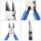 6 Inch Wire Flush Cutter Heavy Duty Wires Cutters with Non-Slip Handle Spring Loaded Side Cutter Wire Cutters for Crafting for Jewelry Making Crafts Electronics Zip Ties DIY Models