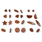 DoreenBeads 30Pcs Natural Wooden Stud Earrings Posts with Loop for Jewelry Making- Star Wood Earring Posts with Ear Backs for Women DIY Earring Making Personalized Jewelry Findings - color: Star