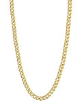 U7 Cuban Link Chain Necklace, Stainless Steel/Black/Gold Plated Chunky Curb Chain Necklace for Men Women, 14-30 Inches, 3/6/9/12 mm Width - color: a. 3mm Gold, size: 30 Inches