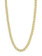 U7 Cuban Link Chain Necklace, Stainless Steel/Black/Gold Plated Chunky Curb Chain Necklace for Men Women, 14-30 Inches, 3/6/9/12 mm Width - color: a. 3mm Gold, size: 30 Inches