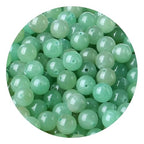 100pcs Natural Stone Beads 8mm Green Aventurine Round Genuine Real Stone Beading Loose Gemstone Hole Size 1mm DIY Charm Smooth Beads for Bracelets Necklaces Earrings Jewelry Making Crafts - color: Green Aventurine