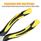 Premium Long Needle Nose Pliers-6''&8'', Paper Clamp Precision, High Carbon Steel, Soft Grip with Wire Cutter, Long Nose Cutting Pliers for Home, Fishing, Jewelry, Crafts,2pcs - style: 6in+8in