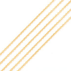 BEADIA 18K Gold Plated O Chains 1.0mm 2 Meters for Jewelry Making Findings - color: O Chain, size: 1.0mm