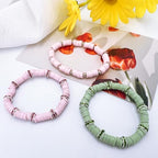 3600 PCS 10 Strands Polymer Clay Beads for Jewelry Making, Vinyl Heishi Beads 6mm for Surfer Bracelets Necklace Making (Pale Pink) - color: Pale Pink