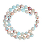 Blue Imperial Jasper Beads for Jewelry Making Stone Bead Bracelets Chakra Round Gemstone Beads Bulk, 45pcs 8mm Jasper Stone - color: Blue Imperial Jasper, size: 8mm