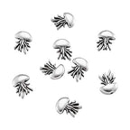 Fashewelry 20Pcs Antique Silver Tiny Jellyfish Spacer Beads 14.5x11mm Tibetan Metal Sea Life Animal Ocean Creatures Charm Beads Hole: 1mm - color: Antique Silver Jellyfish
