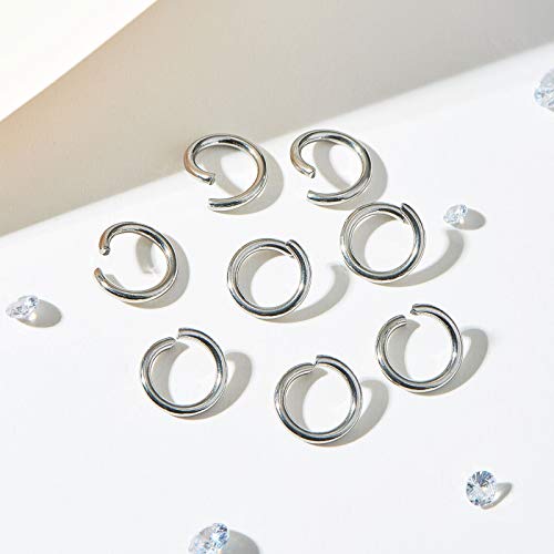 DanLingJewelry 1000 pcs 304 Stainless Steel 17 Gauge Open Jump Rings 10mm for Jewelry Making Connectors Jewelry Finding Stainless Steel Color - color: 1000 pcs - ф10mm δ 1.4mm
