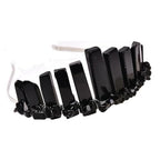 JIC Gem Black Obsidian Crystal Crown Raw Quartz Headband Handmade Tiara Natural Stone Headpiece Women Girls for Wedding Parties - color: Black Obsidian