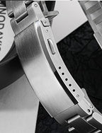 watchdives Watch Buckle 20mm Silver Fold Safety Milled Clasp Replacement Stainless Steel Watchband Clasp - color: Silver, size: 20mm
