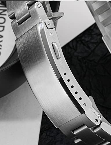 watchdives Watch Buckle 18mm Stainless Steel Watchband Clasp Silver Fold Safety Milled Clasp Replacement - color: Silver, size: 18mm