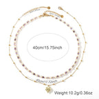 Colorful Gold Stack Seed Beaded Choker Necklace Set for Women,Handmade Boho Fashion Christian Cross Heart Freshwater pearl Jewelry,Valentine's Summer Holiday Beach Friendship Gift - color: Gold Heart