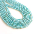 3 Strand Apatite Gemstone Faceted Beads | Natural/Genuine Gemstone Micro Faceted Beads Jewelry Making 12 Inch Size - 1.5 to 2 MM [MSKU 18]