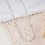 GTVOODX 16.4Feet Silver Chain for Jewelry Making Stainless Steel Rolo Link Cable Chains Bulk for Necklace Jewelry Accessories DIY Making - color: Silver Rolo Chains