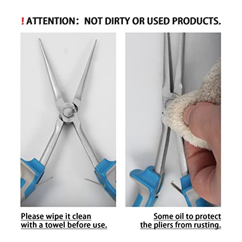 SPEEDWOX Long Reach Needle Nose Pliers 7 Inches Slim Extra Long Nose Pliers Mini Precision Wire Looping Fine Pliers for Jewelry Making, Bending Wire and Small Object Gripping, Smooth Jaws - style: Needle Nose Pliers
