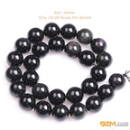 GEM-Inside Natural 14mm Black Obsidian Gemstone Loose Beads Round Energy Power Beads for Jewelry Making 15" - color: Black Obsidian, size: 14mm