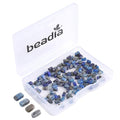 Beadia Natural Lapis Lazuli Stone Tila Beads 5x2mm Rectangle 2-Hole Spacer Beads for DIY Bracelet Earring Making 15"/Strand - color: Lapis Lazuli, size: 5x2mm