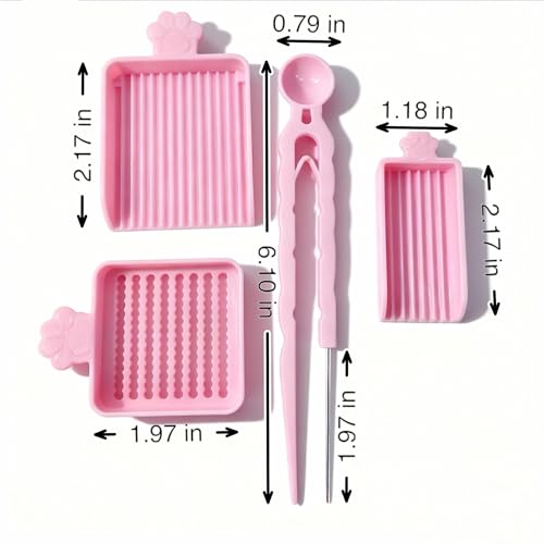 2.6mm Mini Fuse Beads Tray Set, 4-in-1 Picking Tool Kit with Single Needle Tweezer & Spoon for Perler Beads, Arts and Crafts Supplies (White) - color: white