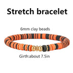 12pcs Friendship Bracelets Beaded Bracelets Heishi Bracelet Cute Bracelets Stack Vinyl Clay Disc Bead Surfer Stretch Summer Beach Bracelets For Women Preppy Bracelets - color: B-color 10A